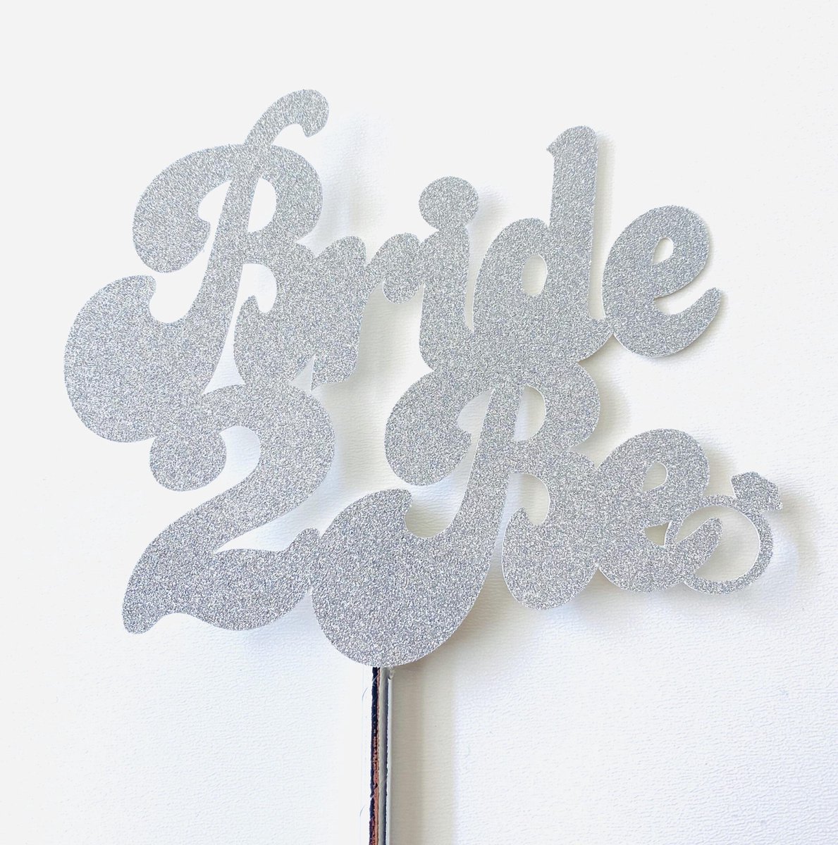 Taart topper|Cake topper|Huwelijk|Bruiloft|Verloving|Bride to Be|Zilver Glitter|Papier karton | 18x12 cm